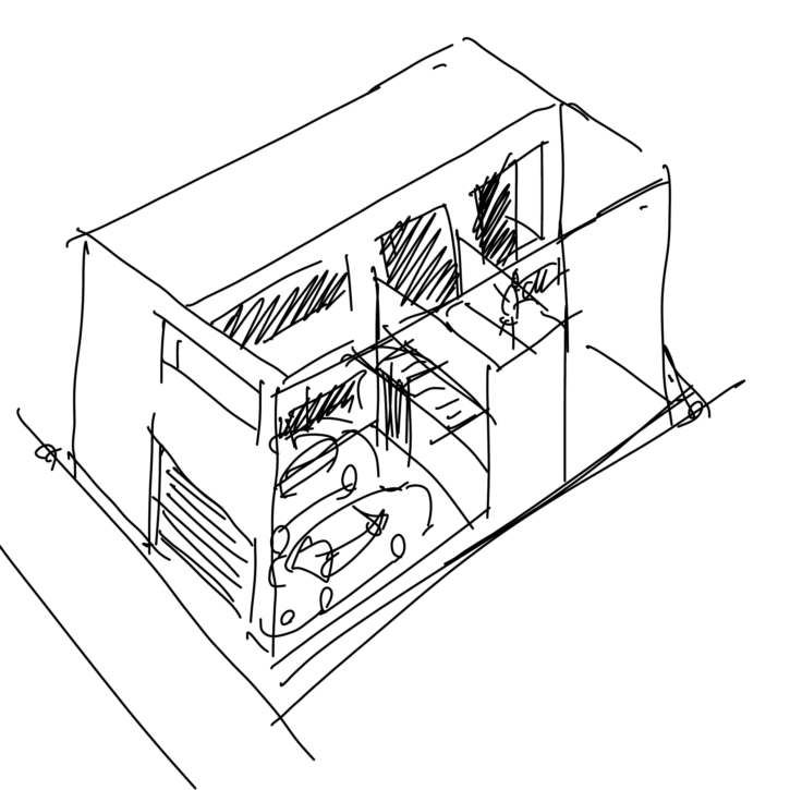 2階建てのコートハウス